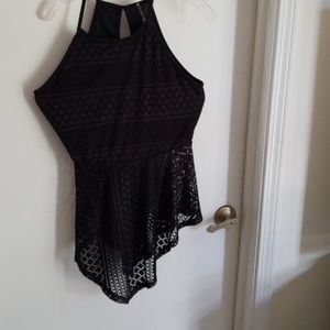 Black lace tank top